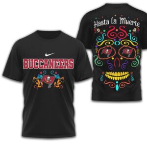 Tampa Bay Buccaneers Official NFL Day of the Dead 3D Shirt