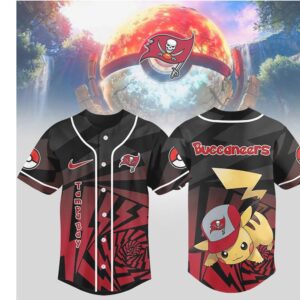 Tampa Bay Buccaneers Official NFL Pikachu Jersey Shirt