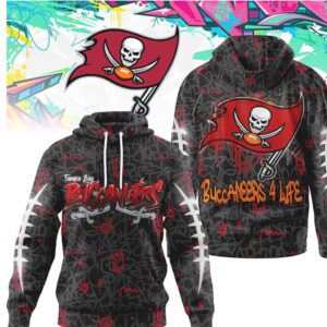 Tampa Bay Buccaneers Skull & Swords Graffiti Game Day NFL Shirt