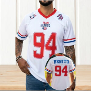 Team Benito 94 Bad Bunny Puerto Rico Custom White Football Fan Jersey