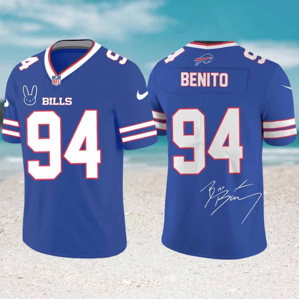 Team Benito 94 Buffalo Bills Bad Bunny Super Bowl LX Halftime Jersey Team Benito 94 Buffalo Bills Bad Bunny Super Bowl LX Halftime Jersey