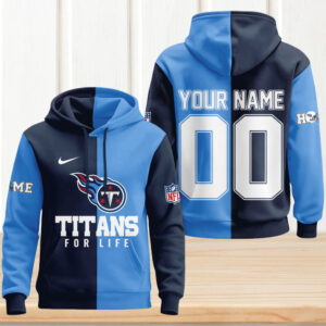 Tennessee Titans NFL For Life Custom Name Hoodie Tennessee Titans NFL For Life Custom Name Hoodie