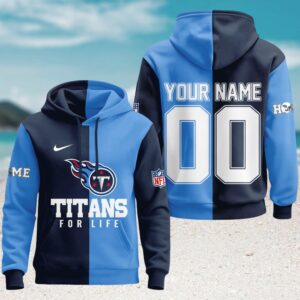 Tennessee Titans NFL For Life Custom Name Hoodie