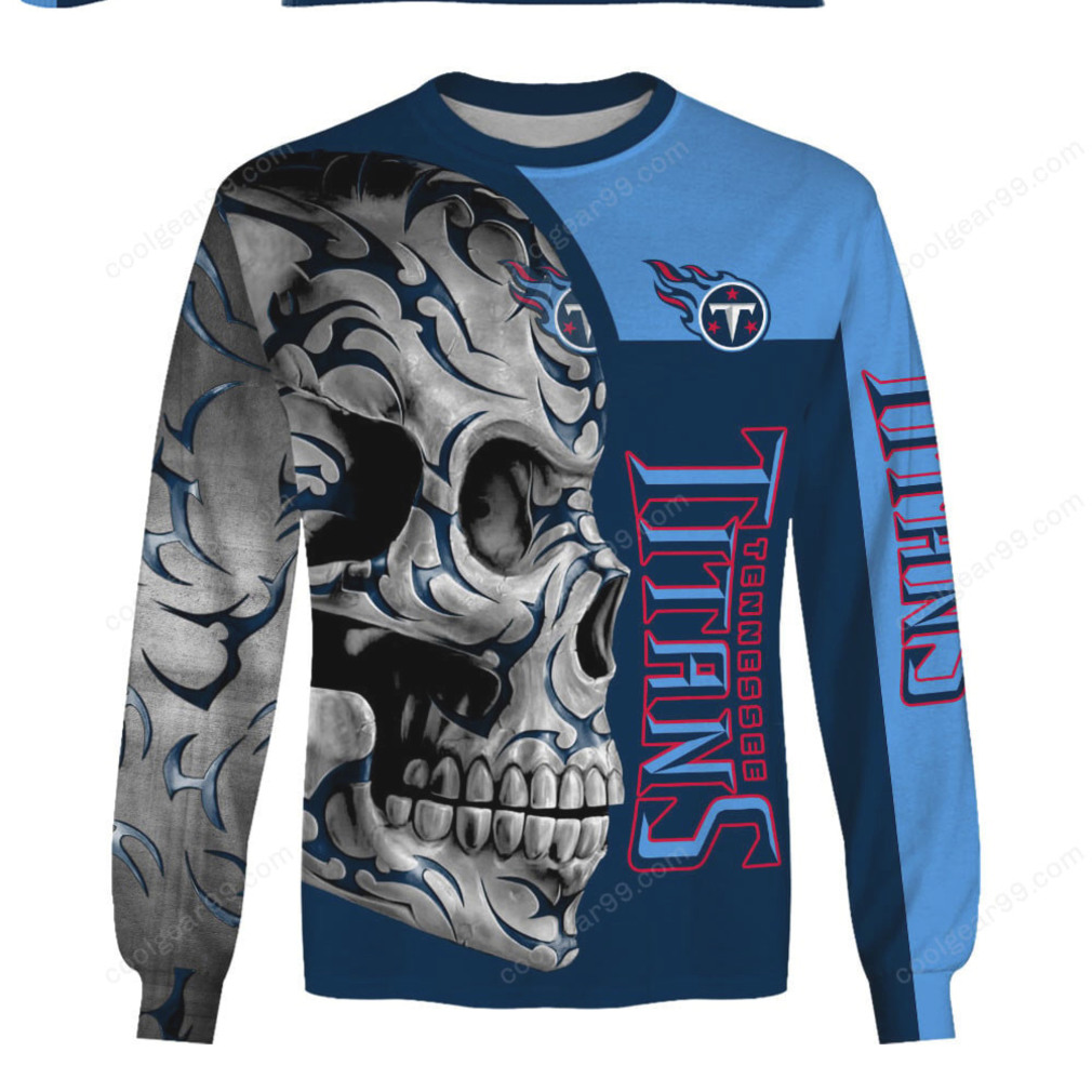 Tennessee Titans Skull Fury NFL Hoodie Tennessee Titans Skull Fury NFL Hoodie