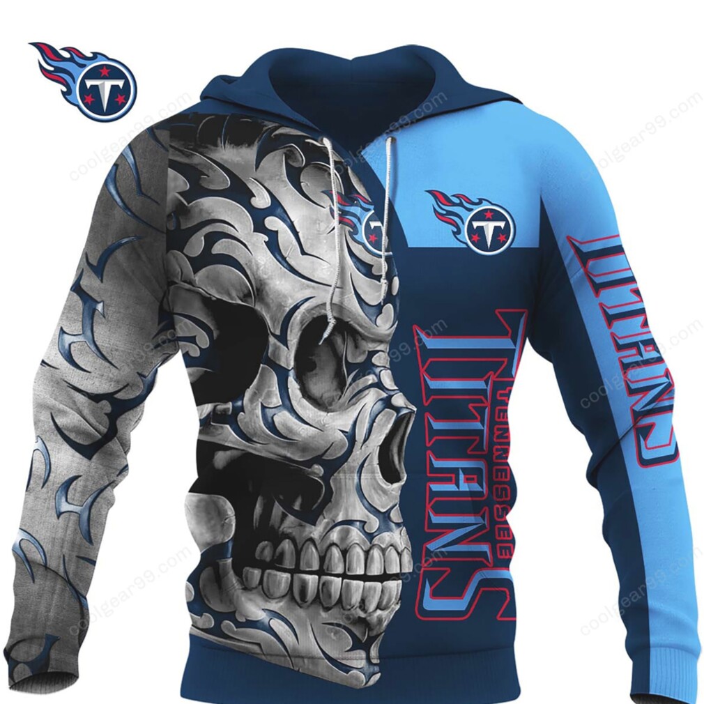 Tennessee Titans Skull Fury NFL Hoodie Tennessee Titans Skull Fury NFL Hoodie