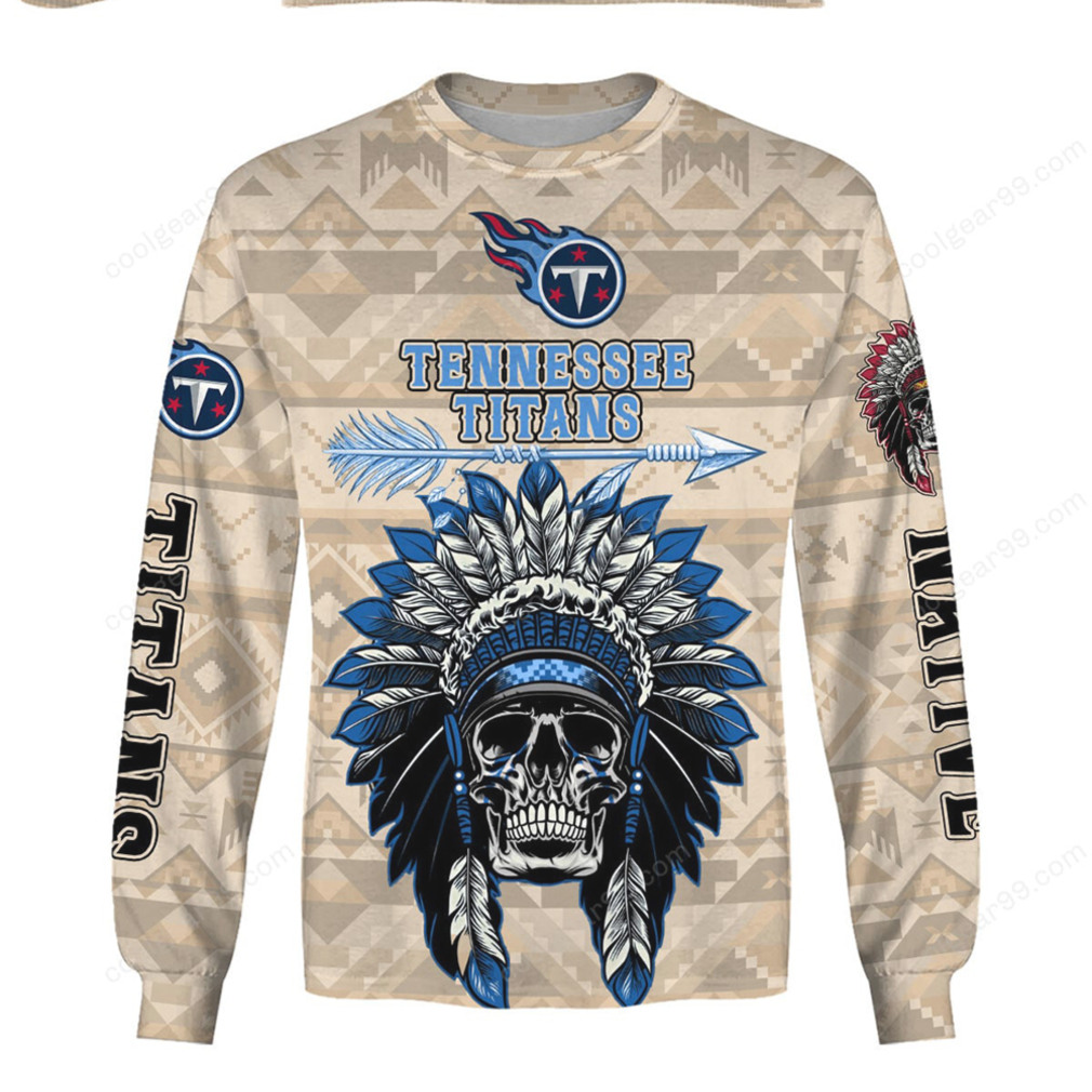 Tennessee Titans Skull Native NFL Hoodie Tennessee Titans Skull Native NFL Hoodie