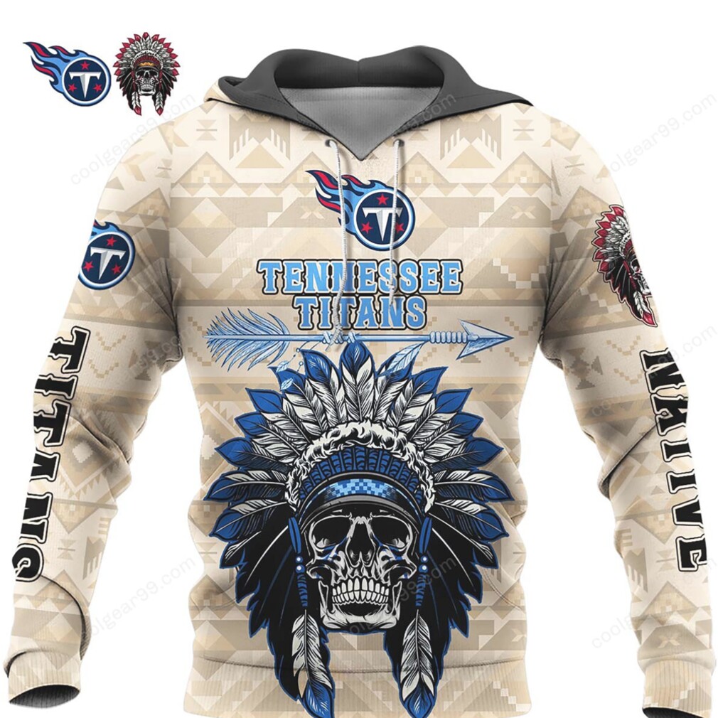 Tennessee Titans Skull Native NFL Hoodie Tennessee Titans Skull Native NFL Hoodie