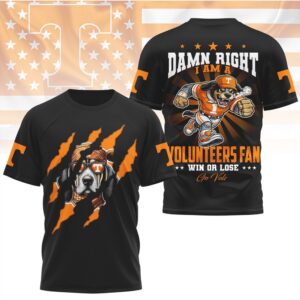 Tennessee VolunT Shirtrs Fan Damn Right Smokey Mascot Claw Rip Go Vols T Shirt