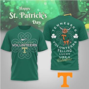 Tennessee VolunT Shirtrs St. Patrick's Day Lucky Like A VolunT Shirtr Mascot Fan Shirt