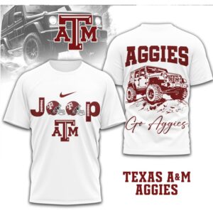 Texas A&M Aggies Jeep Retro Gig 'Em Football Fan Spirit T Shirt