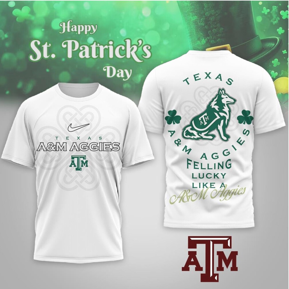 Texas A&M Aggies St. Patrick's Day Lucky Like An Aggie Mascot Fan Shirt Texas A&M Aggies St. Patrick's Day Lucky Like An Aggie Mascot Fan Shirt