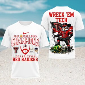 Texas Tech Red Raiders Ncaa 2026 Orange Bowl Champions Shirt