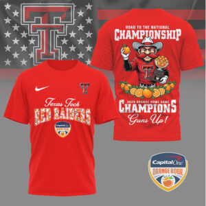 Texas Tech Red Raiders Orange Bowl Champions Guns Up National Championship Tee