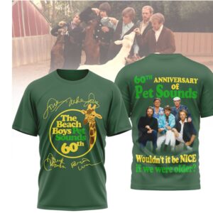 The Beach Boys Pet Sounds 60th Anniversary Signed Vintage Style Graphic T Shirt