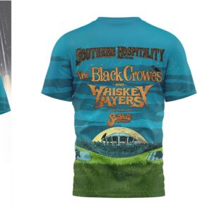 The Black Crowes Whiskey Myers Southern Hospitality Tour 2026 Concert Graphic T Shirt The Black Crowes Whiskey Myers Southern Hospitality Tour 2026 Concert Graphic T Shirt