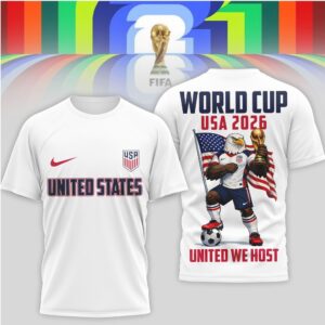 USA World Cup 2026 United We Host Eagle Mascot Soccer Fan T Shirt
