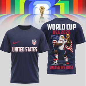 USA World Cup 2026 United We Host Eagle Mascot Soccer Fan T Shirt