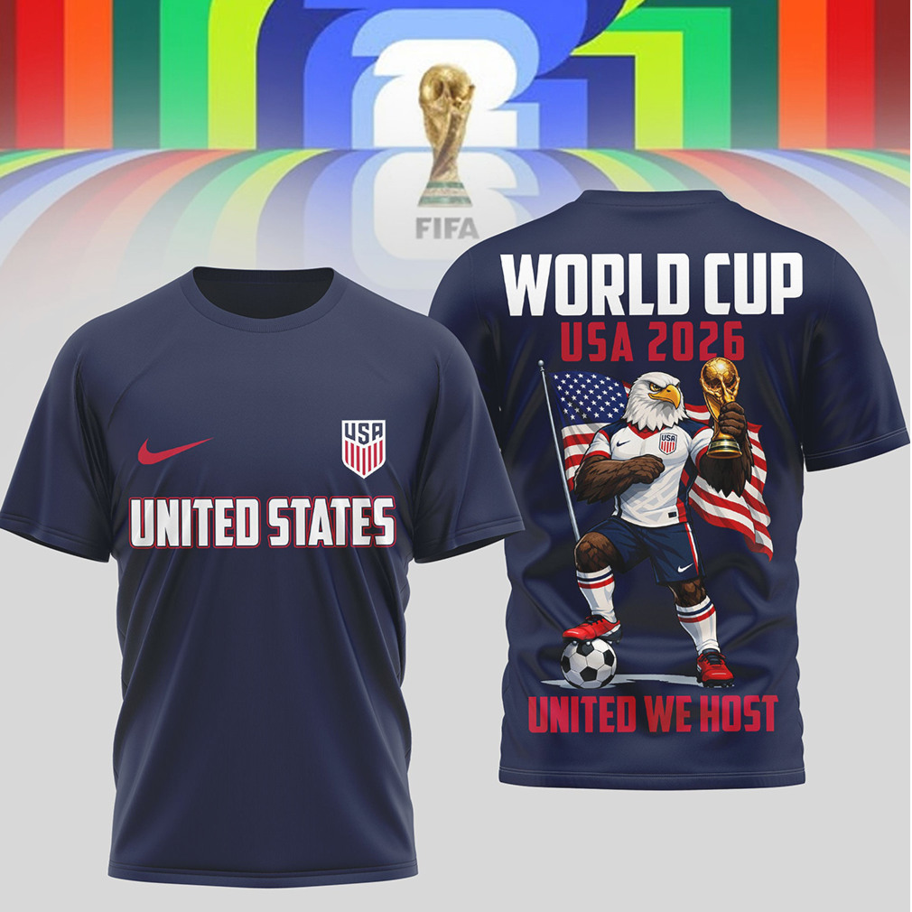 USA World Cup 2026 United We Host Eagle Mascot Soccer Fan T Shirt USA World Cup 2026 United We Host Eagle Mascot Soccer Fan T Shirt