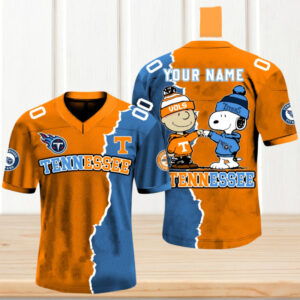 Volunteers Tennessee Titans Peanuts NFL Football Gameday Jersey Volunteers Tennessee Titans Peanuts NFL Football Gameday Jersey