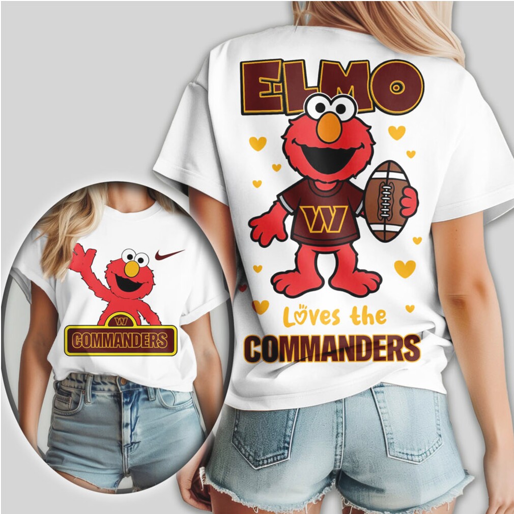 Washington Commanders Football Official NFL Elmo Fan 3D Shirt Washington Commanders Football Official NFL Elmo Fan 3D Shirt