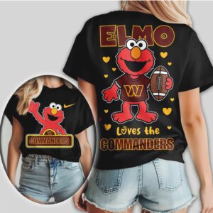 Washington Commanders Football Official NFL Elmo Fan 3D Shirt