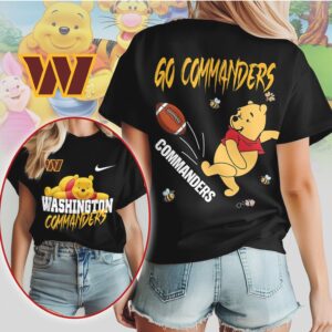 Washington Commanders Football Official NFL Winnie The Pooh Fan Shirt