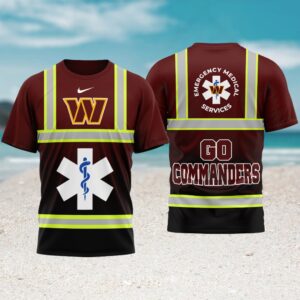 Washington Commanders Gameday Playoffs 2026 NFL National EMT & Paramedic Day 3D Shirt