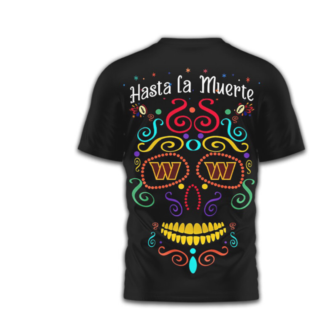 Washington Commanders Official NFL Day of the Dead 3D Shirt Washington Commanders Official NFL Day of the Dead 3D Shirt