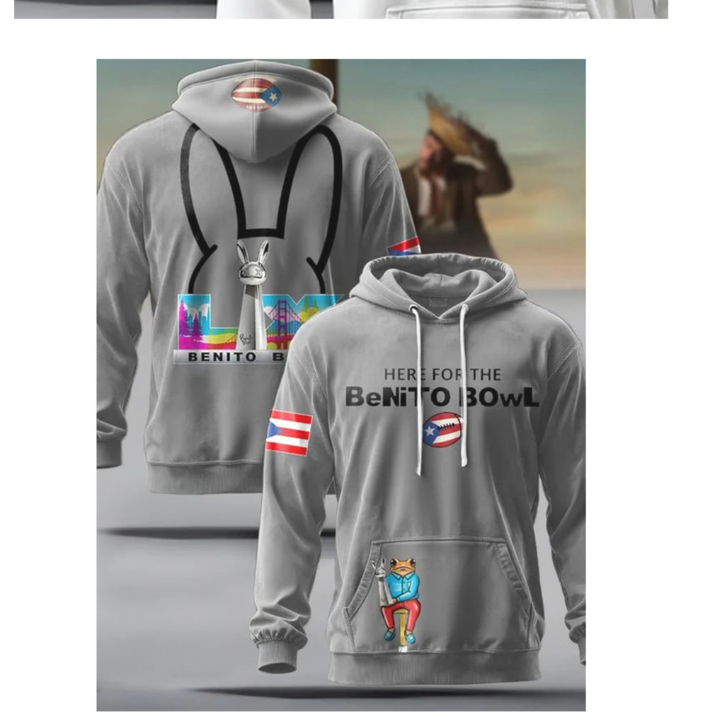 Official Benito Bowl Super Bowl LX Puerto Rico FlagHoodie Official Benito Bowl Super Bowl LX Puerto Rico FlagHoodie