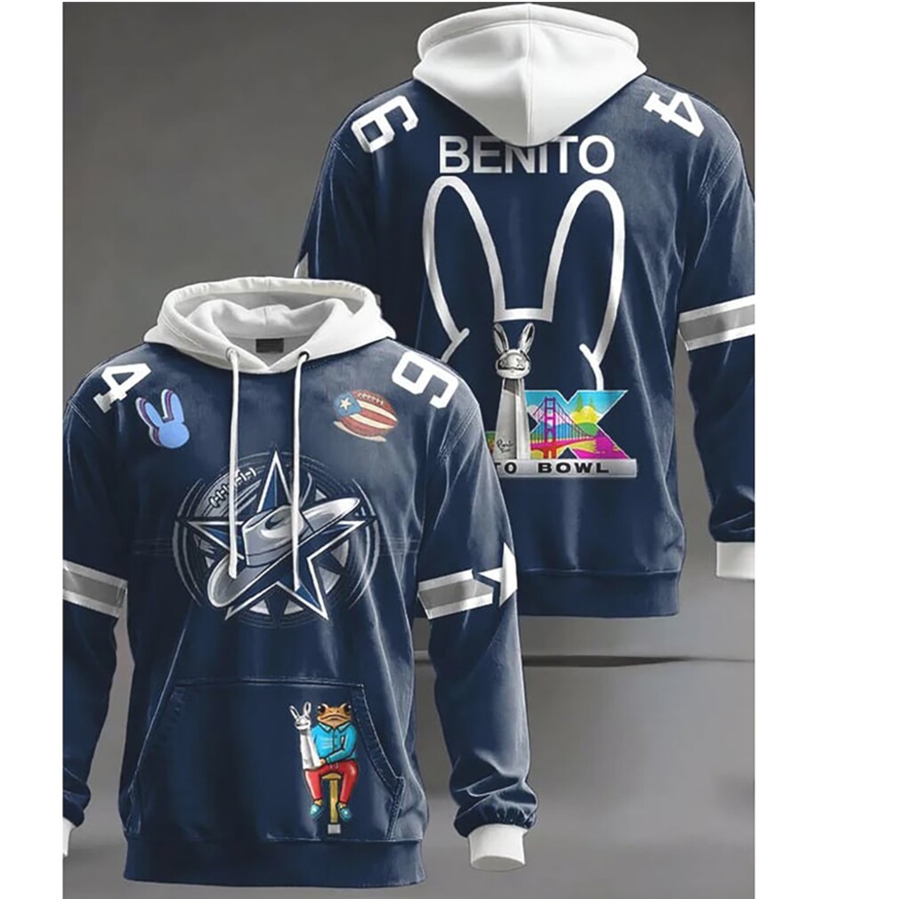 Custom Benito Bunny Bowl LX Graphic Vintage Sports Fan Hoodie Custom Benito Bunny Bowl LX Graphic Vintage Sports Fan Hoodie
