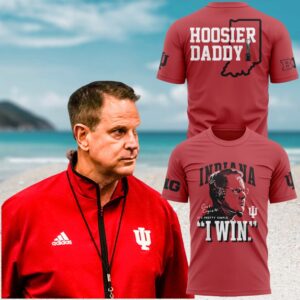 cignetti i win Indiana Hoosiers daddy state outline red tshirt Indiana Hoosiers cignetti i win Indiana Hoosiers daddy state outline red tshirt Indiana Hoosiers