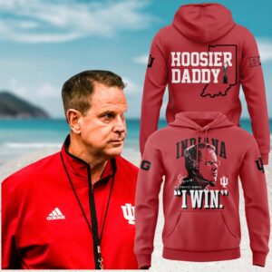 cignetti i win hoosier daddy state outline red hoodie Indiana Hoosiers cignetti i win hoosier daddy state outline red hoodie Indiana Hoosiers