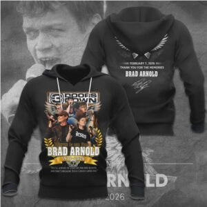 3 Doors Down Brad Arnold Memorial Tribute Forever In Our Heart Hoodie 3 Doors Down Brad Arnold Memorial Tribute Forever In Our Heart Hoodie
