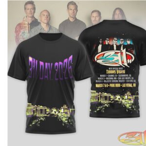 311 Day 2026 Las Vegas Residency Tunnel Vision Special Guest Concert Band Shirt 311 Day 2026 Las Vegas Residency Tunnel Vision Special Guest Concert Band Shirt