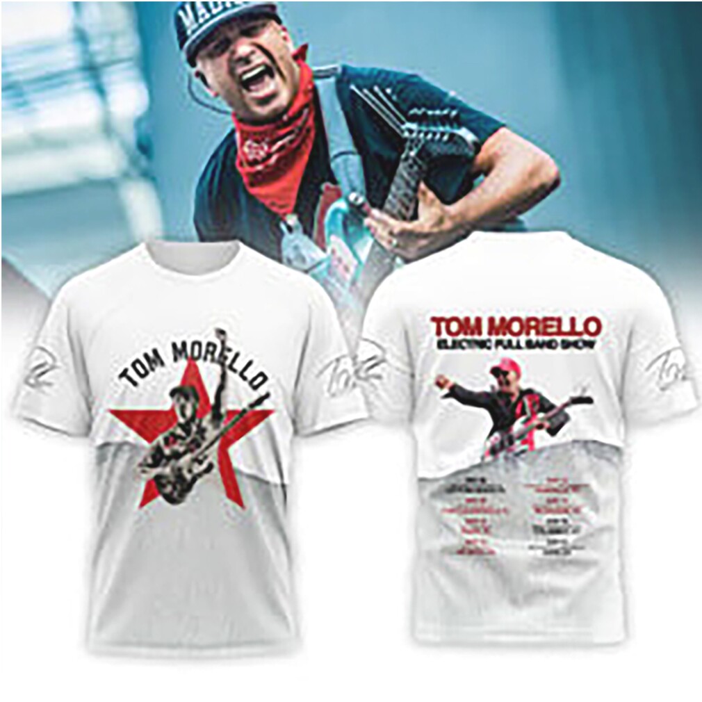 Tom Morello Electric Full Band Show World Tour 2026 Guitarist Rock Music T Shirt Tom Morello Electric Full Band Show World Tour 2026 Guitarist Rock Music T Shirt