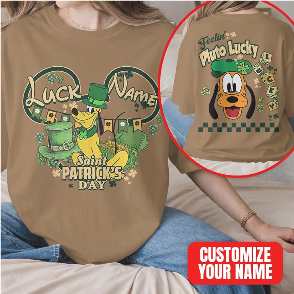 Custom Name Pluto Lucky Saint Patrick’s Day Disney Dog Green Hat T Shirt Custom Name Pluto Lucky Saint Patrick’s Day Disney Dog Green Hat T Shirt