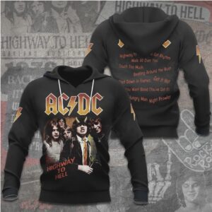 ACDC Highway To Hell Classic Rock Band Graphic Tee And Hoodie Collection Hoodie ACDC Highway To Hell Classic Rock Band Graphic Tee And Hoodie Collection Hoodie