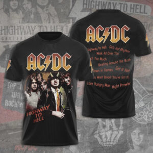 ACDC Highway To Hell Classic Rock Band Graphic Tee And Hoodie Collection Hoodie