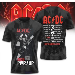 ACDC PWR UP North America Tour 2026 Vintage Graphic Rock Band T Shirt ACDC PWR UP North America Tour 2026 Vintage Graphic Rock Band T Shirt