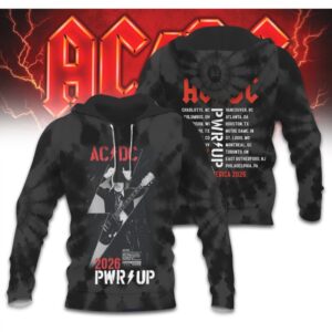 ACDC PWR UP North America Tour 2026 Vintage Graphic Rock Band T Shirt