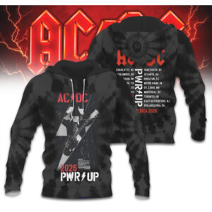 ACDC PWR UP North America Tour 2026 Vintage Graphic Rock Band T Shirt