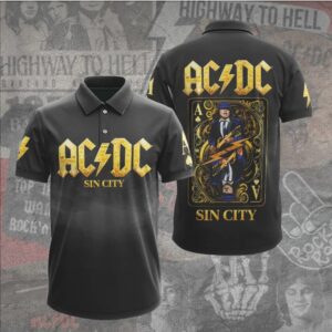 ACDC Sin City Vintage Playing Card Graphic Rock And Roll Fan Apparel Hoodie