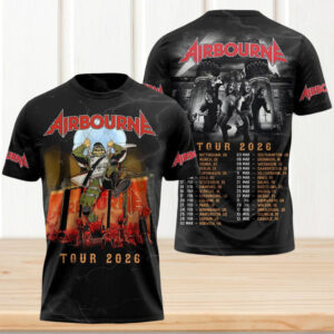 Airbourne Tour 2026 World Concert Hard Rock Band tshirt Airbourne Tour 2026 World Concert Hard Rock Band tshirt
