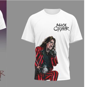 Alice Cooper 2026 Alice’s Attic World Tour Vintage Style White Graphic Rock T Shirt