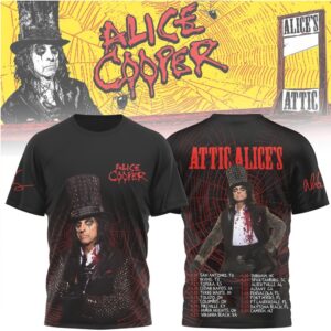 Alice Cooper Attics Attic 2026 World Tour Concert tshirt