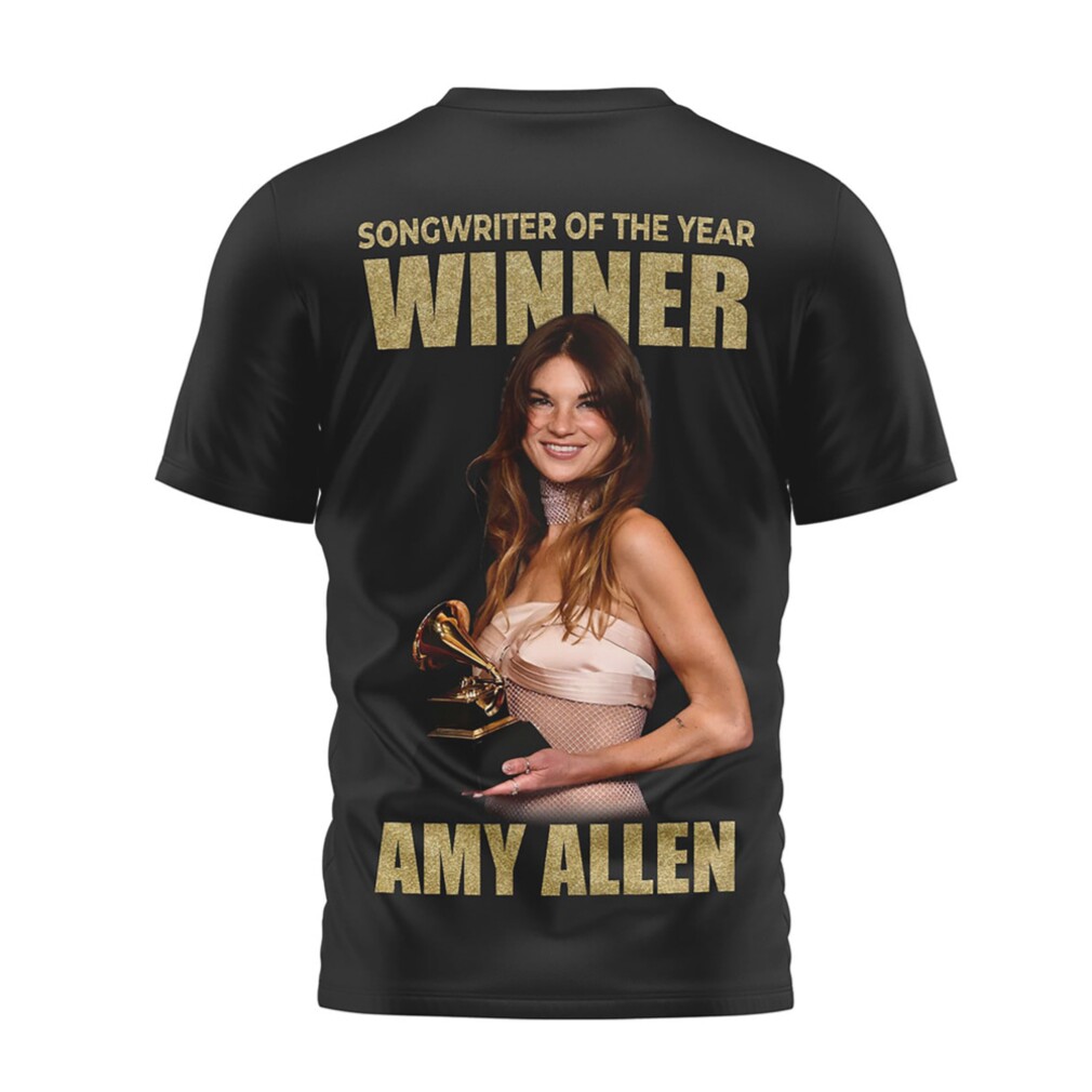 Amy Allen Songwriter Of The Year Grammy 2026 Winner Gold Glitter T Shirt Amy Allen Songwriter Of The Year Grammy 2026 Winner Gold Glitter T Shirt
