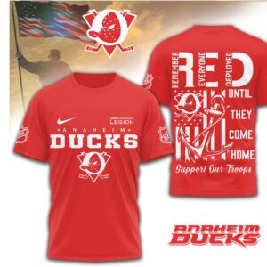 Anaheim Ducks R.E.D. Friday Military Appreciation Support Our Troops Hockey Shirt
