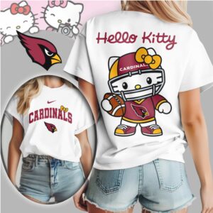 Arizona Cardinals Hello Kitty Retro Football Shirt Cute 90s Style Fan T Shirt Arizona Cardinals Hello Kitty Retro Football Shirt Cute 90s Style Fan T Shirt