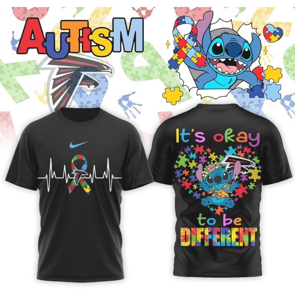 Atlanta Falcons Stitch Autism Awareness It’s Okay To Be Different Support Shirt Atlanta Falcons Stitch Autism Awareness It’s Okay To Be Different Support Shirt