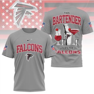 Atlanta Falcons This Bartender Loves The Falcons Retro Football T Shirt